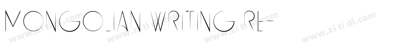 Mongolian Writing Re字体转换